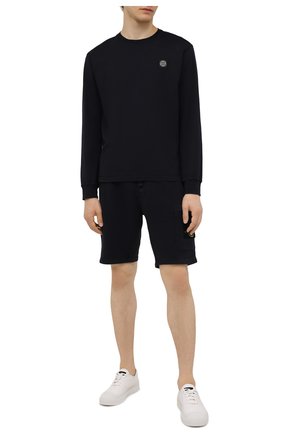 Мужские хлопковые шорты STONE ISLAND темно-синего цвета по цене 19000 руб., арт. 751564620 | Фото 2 Мужские хлопковые шорты STONE ISLAND темно-синего цвета, арт. 751564620 | Фото 2