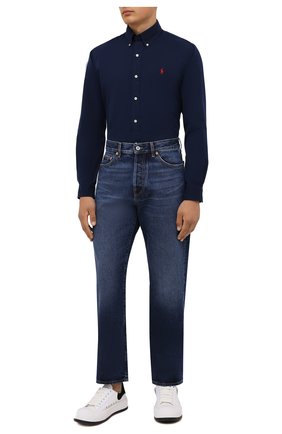 Мужская хлопковая рубашка POLO RALPH LAUREN темно-синего цвета по цене 9950 руб., арт. 710846084 | Фото 2 Мужская хлопковая рубашка POLO RALPH LAUREN темно-синего цвета, арт. 710846084 | Фото 2