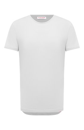 Мужская хлопковая футболка ORLEBAR BROWN светло-серого цвета, арт. 273688 | Фото 1 (Материал внешний: Хлопок; Длина (для топов): Стандартные; Рукава: Короткие; Принт: Без принта; Стили: Кэжуэл; Кросс-КТ: Пляж)