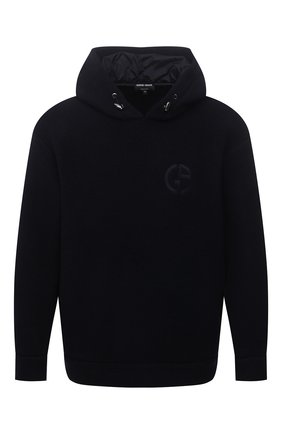 Мужской худи из шерсти и кашемира GIORGIO ARMANI темно-синего цвета по цене 174000 руб., арт. 6KSM58/SJVEZ | Фото 1 Мужской худи из шерсти и кашемира GIORGIO ARMANI темно-синего цвета, арт. 6KSM58/SJVEZ | Фото 1 (Рукава: Длинные; Материал внешний: Шерсть, Кашемир; Длина (для топов): Стандартные; Мужское Кросс-КТ: Худи-одежда; Стили: Спорт-шик; Принт: Без принта)