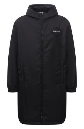 Мужской утепленный плащ VALENTINO черного цвета по цене 180500 руб., арт. WV3CJB927G5 | Фото 1 Мужской утепленный плащ VALENTINO черного цвета, арт. WV3CJB927G5 | Фото 1 (Материал внешний: Синтетический материал; Рукава: Длинные; Длина (верхняя одежда): До колена; Материал подклада: Синтетический материал; Стили: Минимализм; Мужское Кросс-КТ: Плащ-верхняя одежда)