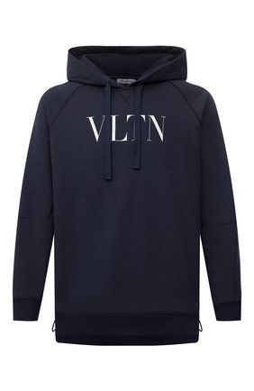 Мужской хлопковое худи VALENTINO темно-синего цвета по цене 75400 руб., арт. WV3MF18G7GA | Фото 1 Мужской хлопковое худи VALENTINO темно-синего цвета, арт. WV3MF18G7GA | Фото 1