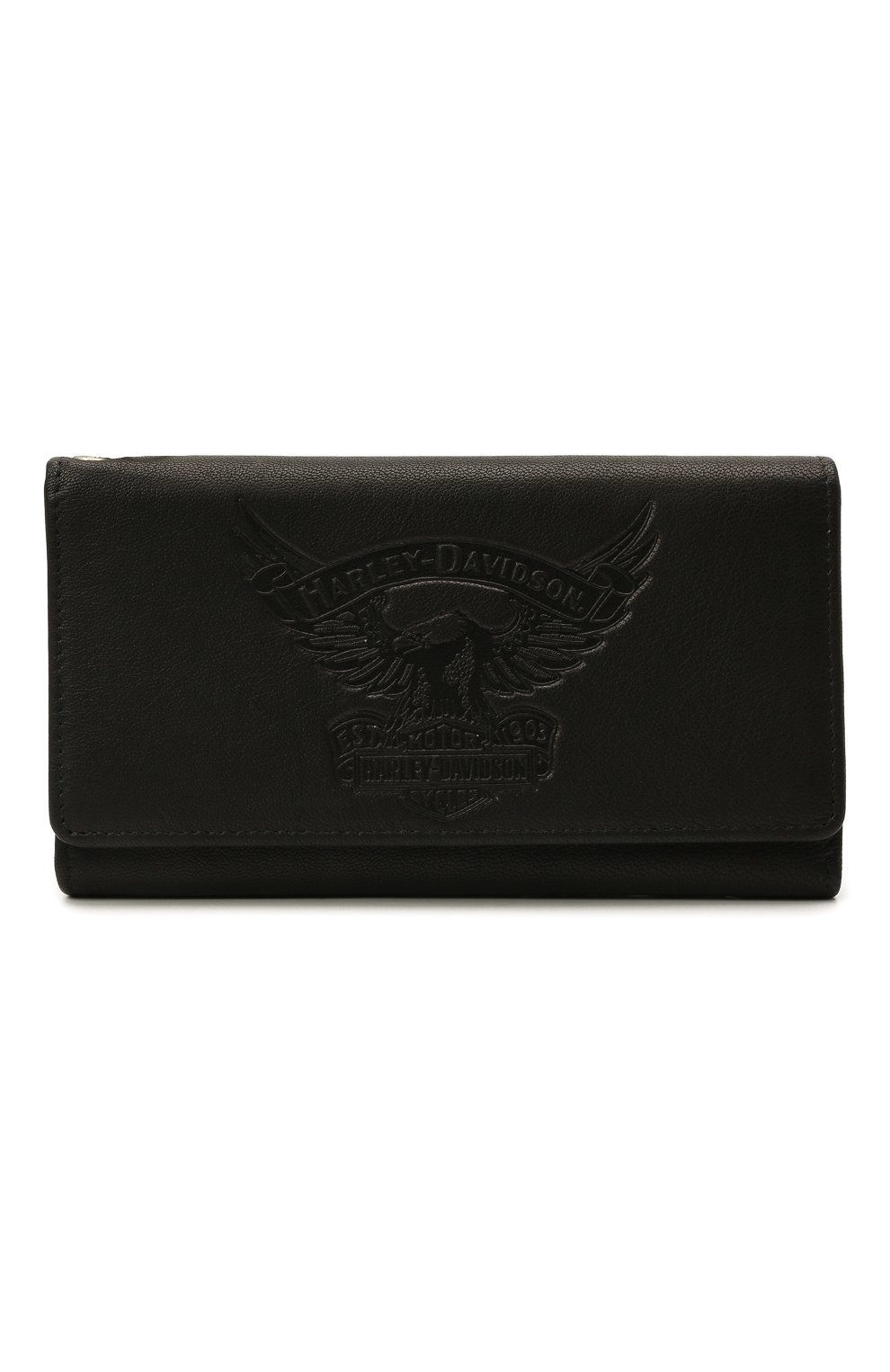 Мужской кожаное портмоне HARLEY-DAVIDSON черного цвета, арт. EE9014L-Black | Фото 1