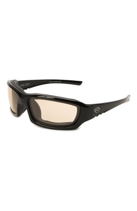Мужские солнцезащитные очки HARLEY-DAVIDSON черного цвета, арт. HDGEM08 | Фото 1 (Материал: Пластик; Тип очков: С/з; Кросс-КТ: С/з-мужское; Очки форма: Узкие; Оптика Гендер: оптика-мужское)