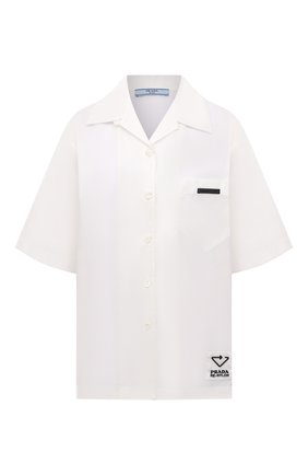 Женская рубашка PRADA белого цвета по цене 66000 руб., арт. 240691-1YFL-F0009-202 | Фото 1 Женская рубашка PRADA белого цвета, арт. 240691-1YFL-F0009-202 | Фото 1