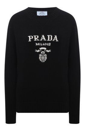 Женский свитер из шерсти и кашемира PRADA черного цвета по цене 115000 руб., арт. P24G1V-1YMW-F0002-211 | Фото 1 Женский свитер из шерсти и кашемира PRADA черного цвета, арт. P24G1V-1YMW-F0002-211 | Фото 1