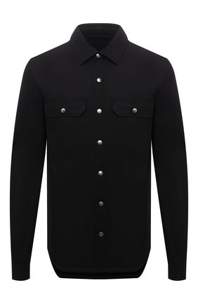 Мужская хлопковая куртка-рубашка RICK OWENS черного цвета по цене 128000 руб., арт. RU02A5729/TE | Фото 1 Мужская хлопковая куртка-рубашка RICK OWENS черного цвета, арт. RU02A5729/TE | Фото 1