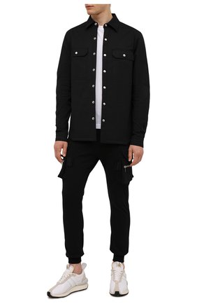 Мужская хлопковая куртка-рубашка RICK OWENS черного цвета по цене 128000 руб., арт. RU02A5729/TE | Фото 2 Мужская хлопковая куртка-рубашка RICK OWENS черного цвета, арт. RU02A5729/TE | Фото 2