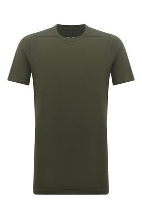 Мужская хлопковая футболка RICK OWENS зеленого цвета по цене 27800 руб., арт. RU02A5264/JA | Фото 1 Мужская хлопковая футболка RICK OWENS зеленого цвета, арт. RU02A5264/JA | Фото 1 (Материал внешний: Хлопок; Длина (для топов): Удлиненные; Рукава: Короткие; Принт: Без принта; Стили: Минимализм)