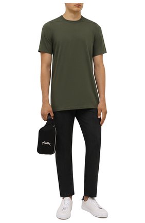 Мужская хлопковая футболка RICK OWENS зеленого цвета по цене 27800 руб., арт. RU02A5264/JA | Фото 2 Мужская хлопковая футболка RICK OWENS зеленого цвета, арт. RU02A5264/JA | Фото 2 (Материал внешний: Хлопок; Длина (для топов): Удлиненные; Рукава: Короткие; Принт: Без принта; Стили: Минимализм)