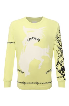 Мужская хлопковый лонгслив GIVENCHY желтого цвета по цене 71750 руб., арт. BM715Q3Y6B | Фото 1 Мужская хлопковый лонгслив GIVENCHY желтого цвета, арт. BM715Q3Y6B | Фото 1 (Длина (для топов): Стандартные; Рукава: Длинные; Материал внешний: Хлопок; Принт: С принтом; Стили: Панк)