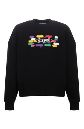 Мужской хлопковый свитшот palm angels x missoni PALM ANGELS черного цвета по цене 62600 руб., арт. PMBA026F21FLE0131001 | Фото 1 Мужской хлопковый свитшот palm angels x missoni PALM ANGELS черного цвета, арт. PMBA026F21FLE0131001 | Фото 1 (Рукава: Длинные; Длина (для топов): Стандартные; Материал внешний: Хлопок; Мужское Кросс-КТ: свитшот-одежда; Принт: С принтом; Стили: Гранж)