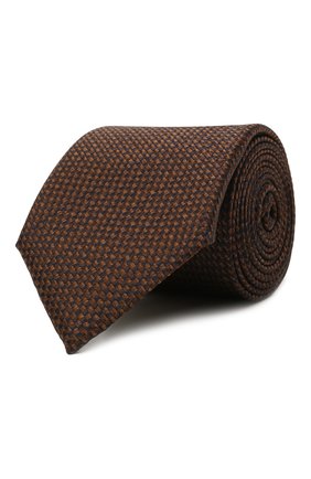 Мужской шелковый галстук CANALI коричневого цвета по цене 11500 руб., арт. 18/HJ03281 | Фото 1 Мужской шелковый галстук CANALI коричневого цвета, арт. 18/HJ03281 | Фото 1 (Материал: Текстиль, Шелк; Принт: С принтом)