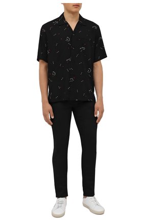 Мужская рубашка из вискозы SAINT LAURENT черного цвета по цене 62450 руб., арт. 531956/Y2D48 | Фото 2 Мужская рубашка из вискозы SAINT LAURENT черного цвета, арт. 531956/Y2D48 | Фото 2