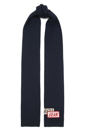 Мужской шерстяной шарф DSQUARED2 темно-синего цвета по цене 22200 руб., арт. KNM0011 01W04333 | Фото 1 Мужской шерстяной шарф DSQUARED2 темно-синего цвета, арт. KNM0011 01W04333 | Фото 1