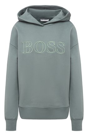 Женский хлопковое худи BOSS мятного цвета по цене 15500 руб., арт. 50453414 | Фото 1 Женский хлопковое худи BOSS мятного цвета, арт. 50453414 | Фото 1