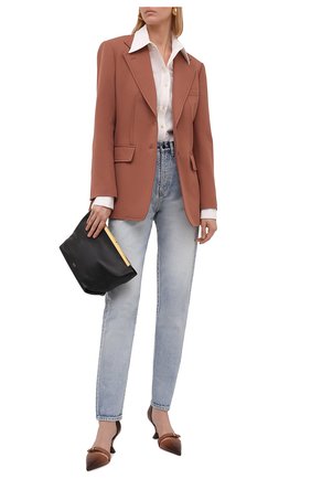 Женские кожаные туфли GIORGIO ARMANI коричневого цвета по цене 69150 руб., арт. X1E894/XM945 | Фото 2 Женские кожаные туфли GIORGIO ARMANI коричневого цвета, арт. X1E894/XM945 | Фото 2