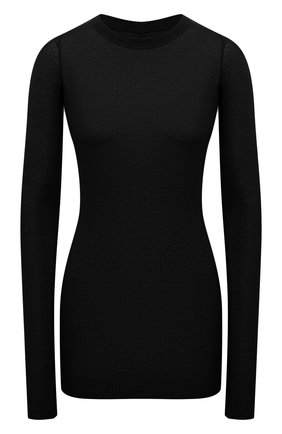 Женская лонгслив из вискозы и шелка RICK OWENS черного цвета по цене 25600 руб., арт. RP02A7202/RC | Фото 1 Женская лонгслив из вискозы и шелка RICK OWENS черного цвета, арт. RP02A7202/RC | Фото 1