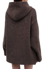 Женская куртка RICK OWENS коричневого цвета, арт. RP02A7722/WBK | Фото 4 (Кросс-КТ: Куртка; Материал внешний: Шерсть; Рукава: Длинные; Длина (верхняя одежда): До середины бедра; Стили: Минимализм)