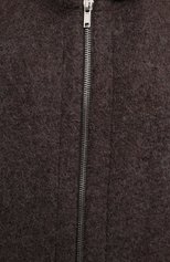 Женская куртка RICK OWENS коричневого цвета, арт. RP02A7722/WBK | Фото 5 (Кросс-КТ: Куртка; Материал внешний: Шерсть; Рукава: Длинные; Длина (верхняя одежда): До середины бедра; Стили: Минимализм)
