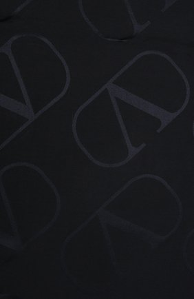 Женская шаль из шелка и шерсти  VALENTINO темно-серого цвета, арт. WW2EB104/AJB | Фото 2 (Материал: Шерсть, Текстиль, Шелк)