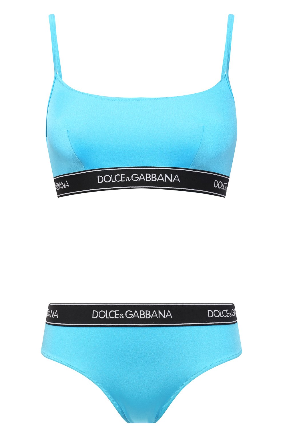 Женский раздельный купальник DOLCE & GABBANA голубого цвета, арт. 08A90J/FUGLG | Фото 1