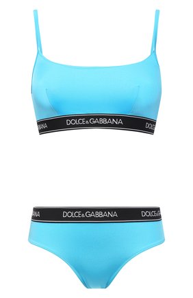 Женский раздельный купальник DOLCE & GABBANA голубого цвета по цене 28200 руб., арт. 08A90J/FUGLG | Фото 1 Женский раздельный купальник DOLCE & GABBANA голубого цвета, арт. 08A90J/FUGLG | Фото 1