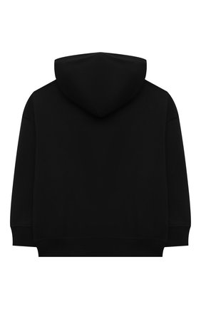 Детский хлопковое худи MOSCHINO черного цвета по цене 12000 руб., арт. HUF04X/LDA16/4A-8A | Фото 2 Детский хлопковое худи MOSCHINO черного цвета, арт. HUF04X/LDA16/4A-8A | Фото 2 (Материал внешний: Хлопок; Рукава: Длинные; Мальчики Кросс-КТ: Толстовка-одежда; Ростовка одежда: 4 года | 104 см, 5 лет | 110 см, 6 лет | 116 см, 8 лет | 128 см)