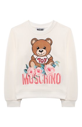 Детский хлопковый свитшот MOSCHINO белого цвета по цене 9920 руб., арт. HAF02M/LDA16/10A-14A | Фото 1 Детский хлопковый свитшот MOSCHINO белого цвета, арт. HAF02M/LDA16/10A-14A | Фото 1