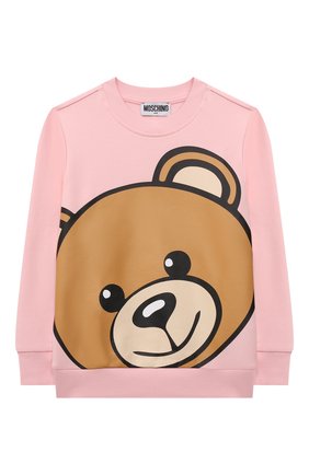 Детский хлопковый свитшот MOSCHINO розового цвета по цене 8980 руб., арт. H6F039/LDA16/10A-14A | Фото 1 Детский хлопковый свитшот MOSCHINO розового цвета, арт. H6F039/LDA16/10A-14A | Фото 1