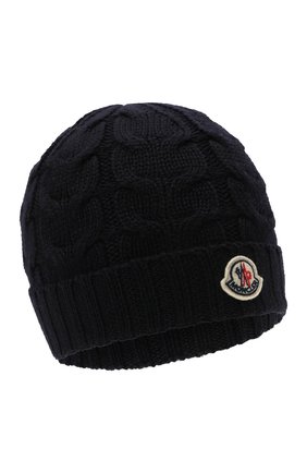 Детского шерстяная шапка MONCLER темно-синего цвета по цене 10400 руб., арт. G2-954-3B715-20-04S02 | Фото 1 Детского шерстяная шапка MONCLER темно-синего цвета, арт. G2-954-3B715-20-04S02 | Фото 1 (Материал: Шерсть)