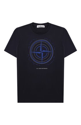 Детская хлопковая футболка STONE ISLAND синего цвета по цене 6860 руб., арт. 751621053/10-12 | Фото 1 Детская хлопковая футболка STONE ISLAND синего цвета, арт. 751621053/10-12 | Фото 1