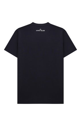 Детская хлопковая футболка STONE ISLAND синего цвета по цене 6860 руб., арт. 751621053/10-12 | Фото 2 Детская хлопковая футболка STONE ISLAND синего цвета, арт. 751621053/10-12 | Фото 2