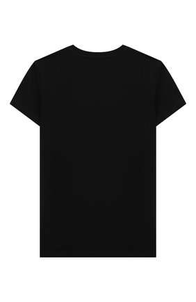 Детская хлопковая футболка MOSCHINO черного цвета по цене 5535 руб., арт. HYM02S/LBA11/4A-8A | Фото 2 Детская хлопковая футболка MOSCHINO черного цвета, арт. HYM02S/LBA11/4A-8A | Фото 2