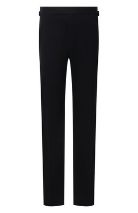 Мужские шерстяные брюки TOM FORD темно-синего цвета по цене 66450 руб., арт. Q22R13/610043 | Фото 1 Мужские шерстяные брюки TOM FORD темно-синего цвета, арт. Q22R13/610043 | Фото 1 (Материал внешний: Шерсть; Материал подклада: Купро; Стили: Классический; Случай: Формальный; Длина (брюки, джинсы): Стандартные)