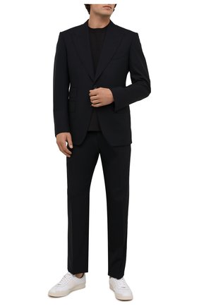 Мужской шерстяной костюм TOM FORD темно-синего цвета по цене 296000 руб., арт. Q22R13/21AL43 | Фото 1 Мужской шерстяной костюм TOM FORD темно-синего цвета, арт. Q22R13/21AL43 | Фото 1