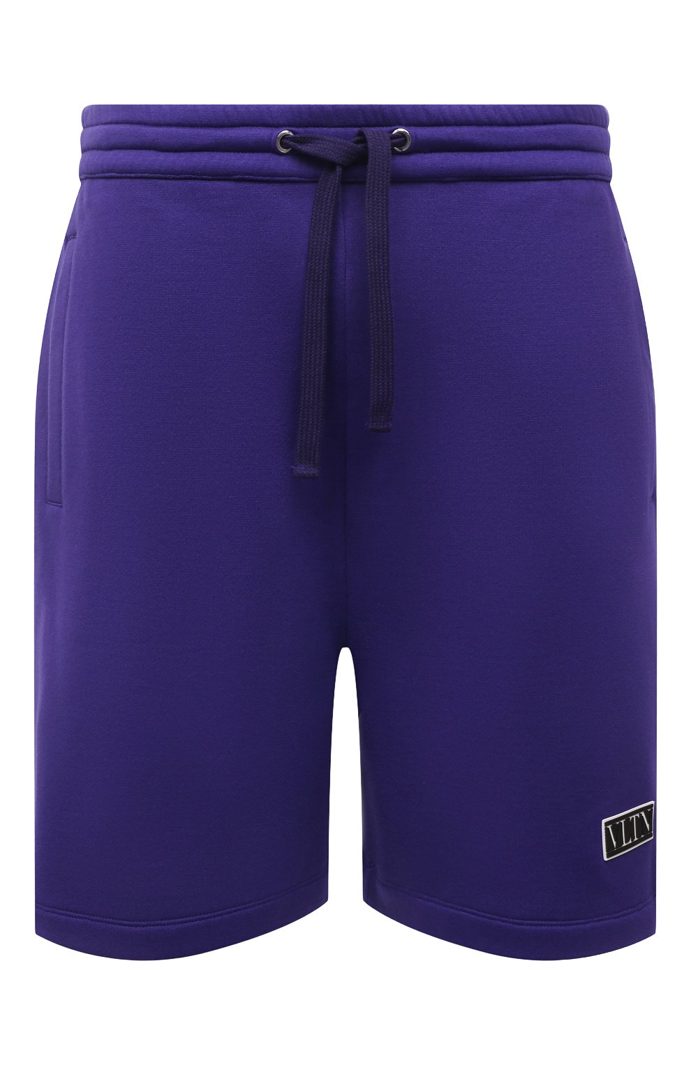 Мужские хлопковые шорты VALENTINO фиолетового цвета, арт. WV3MD02D7FH | Фото 1 (Принт: Без принта; Случай: Повседневный; Длина Шорты М: Ниже колена; Материал внешний: Хлопок; Стили: Спорт-шик)