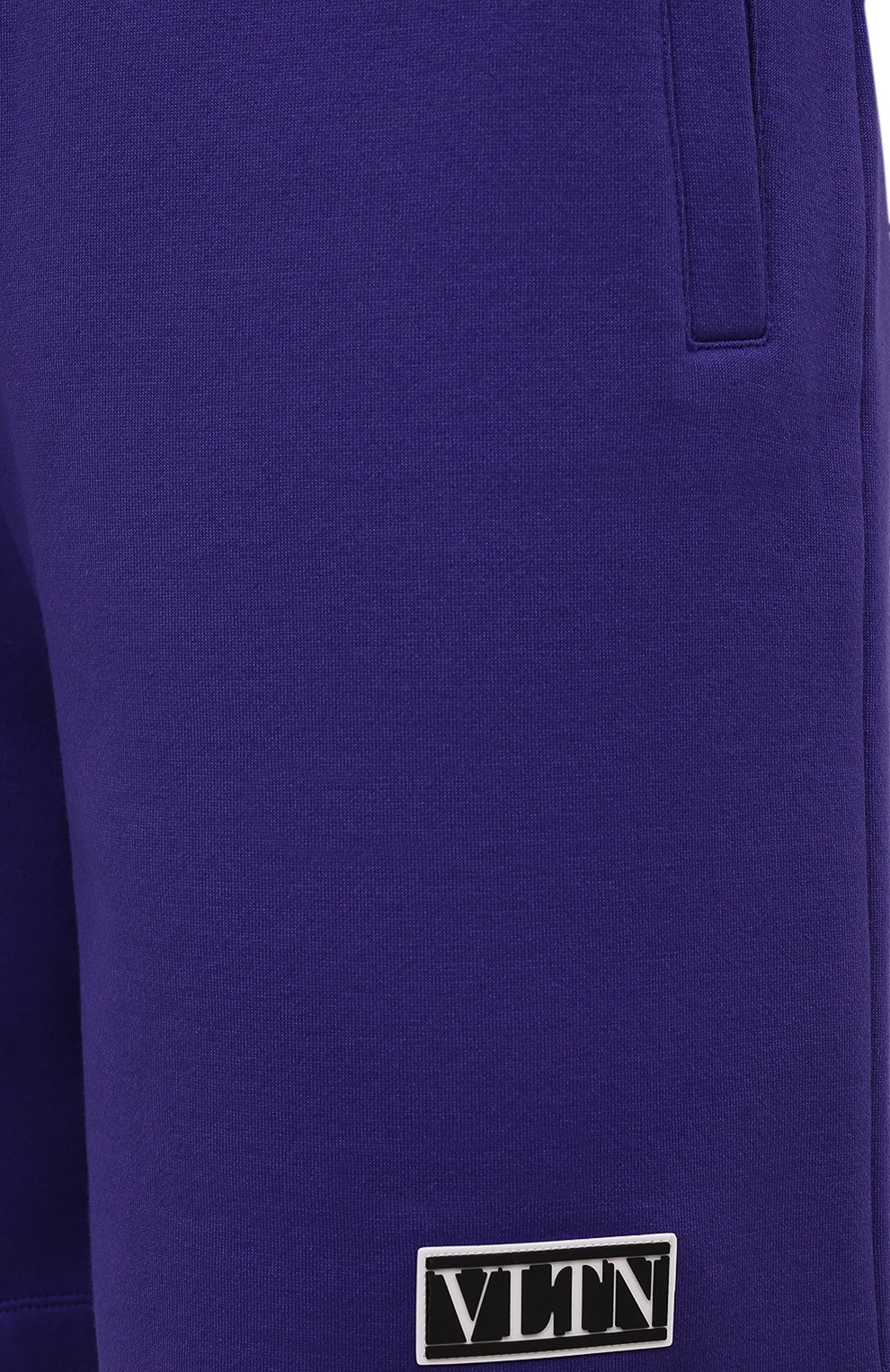 Мужские хлопковые шорты VALENTINO фиолетового цвета, арт. WV3MD02D7FH | Фото 5 (Принт: Без принта; Случай: Повседневный; Длина Шорты М: Ниже колена; Материал внешний: Хлопок; Стили: Спорт-шик)