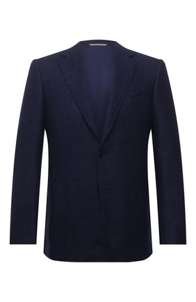 Мужской шерстяной пиджак CANALI темно-синего цвета по цене 106500 руб., арт. 11288/CU03426 | Фото 1 Мужской шерстяной пиджак CANALI темно-синего цвета, арт. 11288/CU03426 | Фото 1 (Рукава: Длинные; Материал подклада: Купро; Длина (для топов): Стандартные; Материал внешний: Шерсть; Пиджаки М: Прямой; 1-2-бортные: Однобортные; Случай: Коктейльный; Стили: Классический)