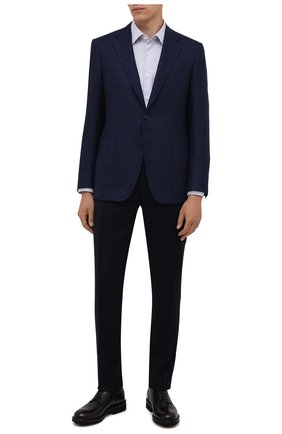 Мужской шерстяной пиджак CANALI темно-синего цвета по цене 106500 руб., арт. 11288/CU03426 | Фото 2 Мужской шерстяной пиджак CANALI темно-синего цвета, арт. 11288/CU03426 | Фото 2 (Рукава: Длинные; Материал подклада: Купро; Длина (для топов): Стандартные; Материал внешний: Шерсть; Пиджаки М: Прямой; 1-2-бортные: Однобортные; Случай: Коктейльный; Стили: Классический)