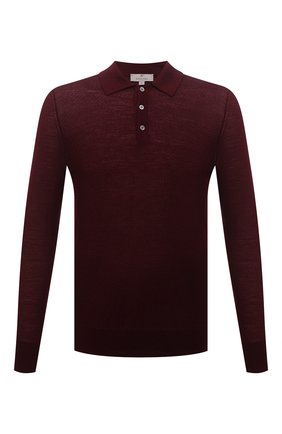 Мужское шерстяное поло CANALI бордового цвета по цене 29950 руб., арт. C0822/MK01260 | Фото 1 Мужское шерстяное поло CANALI бордового цвета, арт. C0822/MK01260 | Фото 1 (Материал внешний: Шерсть; Длина (для топов): Стандартные; Рукава: Длинные; Застежка: Пуговицы; Кросс-КТ: Трикотаж; Стили: Кэжуэл)