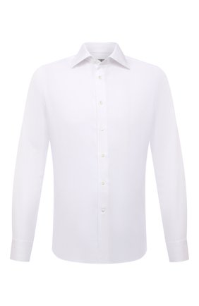 Мужская хлопковая сорочка CANALI белого цвета по цене 25850 руб., арт. NX05/GR02333 | Фото 1 Мужская хлопковая сорочка CANALI белого цвета, арт. NX05/GR02333 | Фото 1 (Материал внешний: Хлопок; Случай: Формальный; Стили: Классический; Рубашки М: Regular Fit; Манжеты: На пуговицах; Воротник: Акула; Принт: Однотонные; Длина (для топов): Стандартные; Рукава: Длинные)