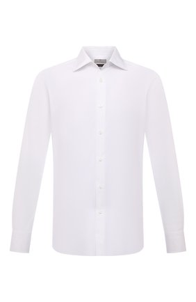 Мужская хлопковая сорочка CANALI белого цвета по цене 31850 руб., арт. XX05/GX02022 | Фото 1 Мужская хлопковая сорочка CANALI белого цвета, арт. XX05/GX02022 | Фото 1 (Рукава: Длинные; Материал внешний: Хлопок; Длина (для топов): Стандартные; Случай: Формальный; Стили: Классический; Рубашки М: Regular Fit; Манжеты: На пуговицах; Воротник: Акула; Принт: Однотонные)