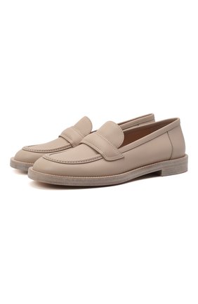 Женские кожаные лоферы GIANVITO ROSSI бежевого цвета по цене 59950 руб., арт. G25248.51CU0.CLNM0US | Фото 1 Женские кожаные лоферы GIANVITO ROSSI бежевого цвета, арт. G25248.51CU0.CLNM0US | Фото 1