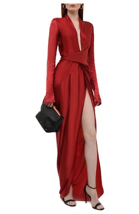 Женское платье RICK OWENS красного цвета по цене 89950 руб., арт. RP02A7572/0 | Фото 2 Женское платье RICK OWENS красного цвета, арт. RP02A7572/0 | Фото 2