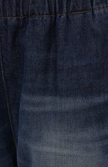 Женские джинсы MM6 темно-синего цвета, арт. S52KA0324/S30460 | Фото 5 (Силуэт Ж (брюки и джинсы): Широкие; Кросс-КТ: Деним; Длина (брюки, джинсы): Стандартные; Стили: Гранж; Материал внешний: Хлопок, Деним; Детали: Потертости)