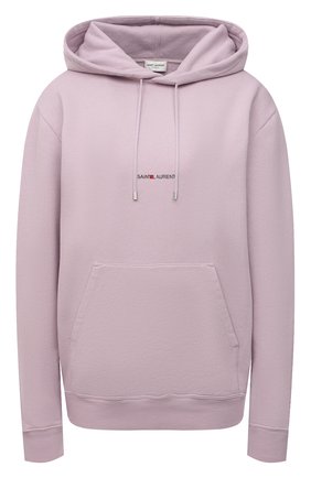 Женский хлопковое худи SAINT LAURENT светло-розового цвета по цене 56700 руб., арт. 666164/YBQZ2 | Фото 1 Женский хлопковое худи SAINT LAURENT светло-розового цвета, арт. 666164/YBQZ2 | Фото 1 (Материал внешний: Хлопок; Женское Кросс-КТ: Худи-одежда; Стили: Спорт-шик; Рукава: Длинные; Длина (для топов): Стандартные)