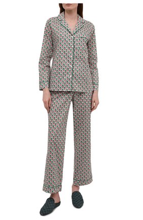 Женская хлопковая пижама YOLKE разноцветного цвета по цене 16850 руб., арт. AW21-02C-SP-GR | Фото 1 Женская хлопковая пижама YOLKE разноцветного цвета, арт. AW21-02C-SP-GR | Фото 1