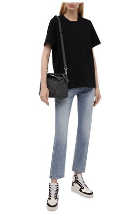 Женские кожаные кеды sl/24 SAINT LAURENT кремвого цвета по цене 56350 руб., арт. 610619/1JZL0 | Фото 2 Женские кожаные кеды sl/24 SAINT LAURENT кремвого цвета, арт. 610619/1JZL0 | Фото 2 (Подошва: Платформа; Материал внутренний: Текстиль, Натуральная кожа; Кросс-КТ: хайтопы)