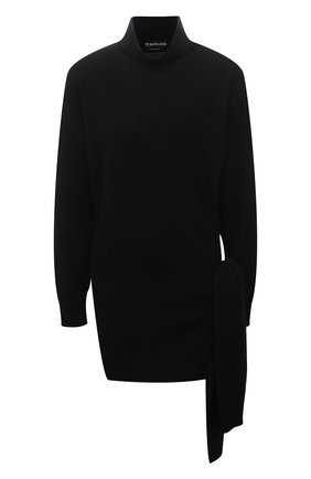 Женский кашемировый пуловер TOM FORD черного цвета, арт. MAK1077-YAX137 | Фото 1 (Длина (для топов): Удлиненные; Материал внешний: Кашемир, Шерсть; Рукава: Длинные; Женское Кросс-КТ: Пуловер-одежда; Стили: Кэжуэл)